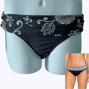 NWT Sunsets Bikini Black and White Starry Night  Banded Bottom SIZE XL